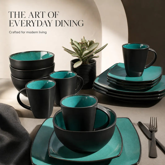 Korvaniq Soho Lounge 16-Piece Dinnerware Set