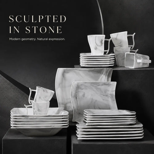 Korvaniq Marble Wave Dinnerware Set