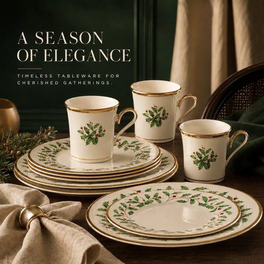 Korvaniq Christmas Porcelain Dinnerware Set
