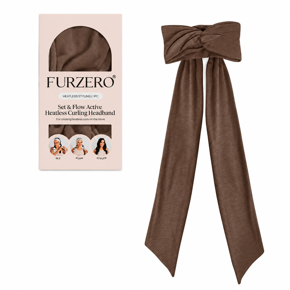 FURZERO® Curling Headband – The Heatless Curler You Don’t Have to Sleep In | Effortless Curls Without Heat
