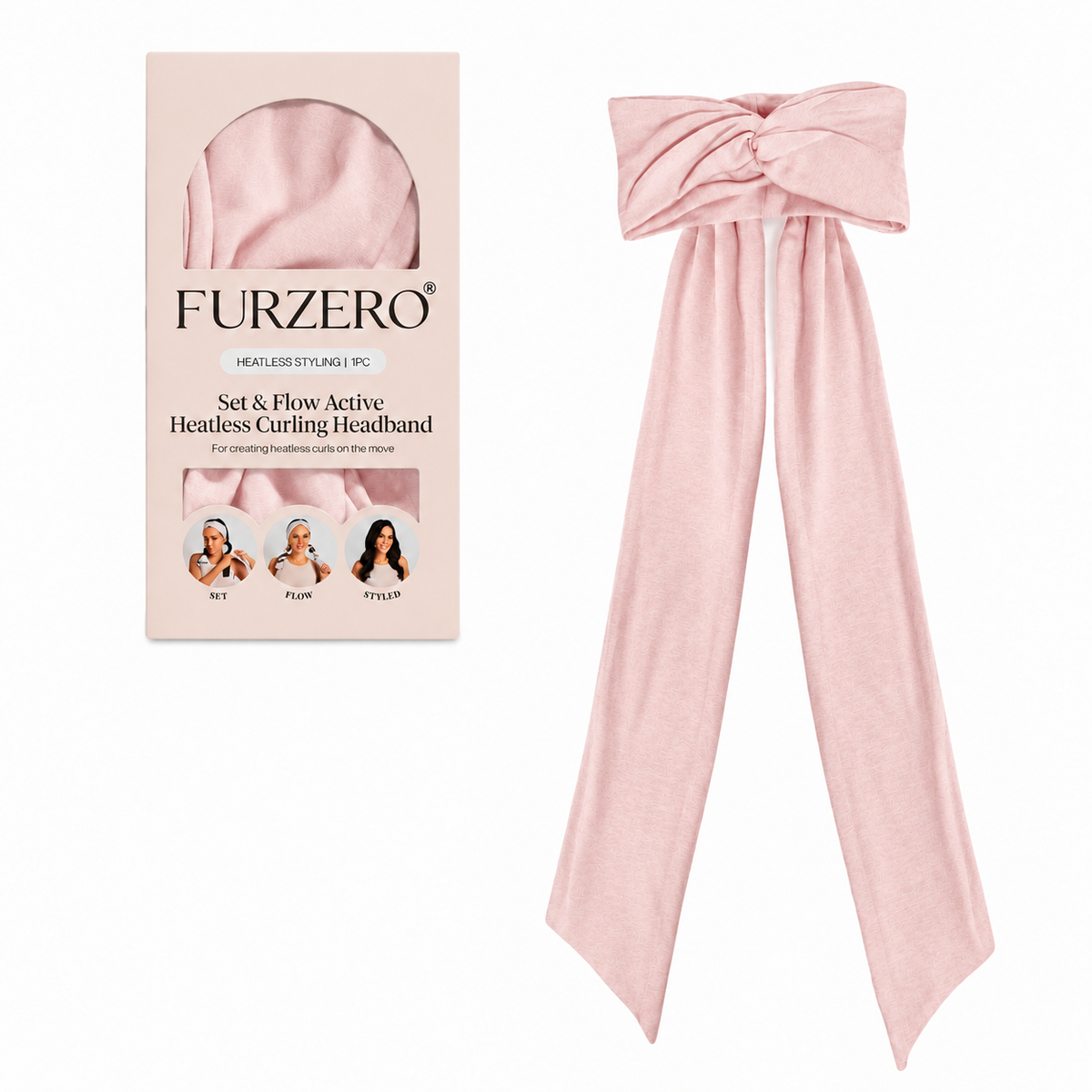 FURZERO® Curling Headband – The Heatless Curler You Don’t Have to Sleep In | Effortless Curls Without Heat