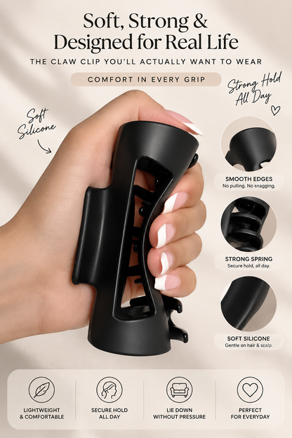 The  Claw Clip – Soft, Flexible Hair Clip With Secure Hold Without The Hard Clip Feel