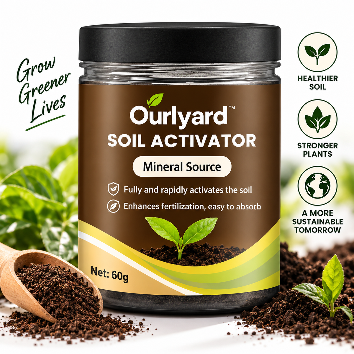 Ourlyard® Soil Activator – Plant & Garden Soil Booster for Healthier Roots & Stronger Plants