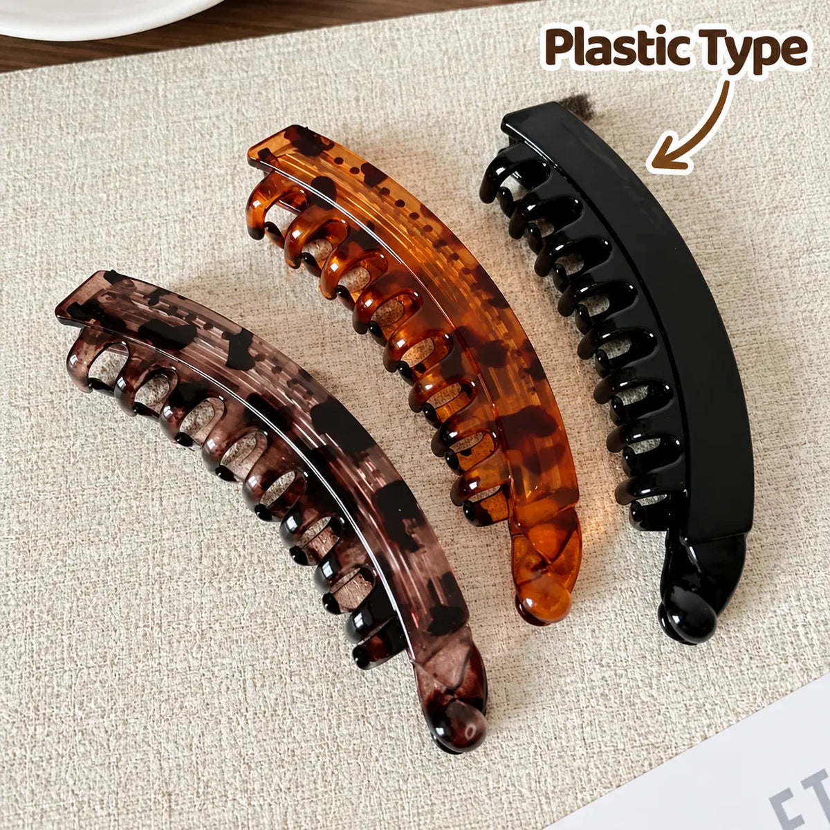 3 PCS French Banana Hair Clips for Women – Effortless Everyday Hairstyles with Secure All-Day Hold | Stylish Hair Accessories for Thin & Thick Hair
